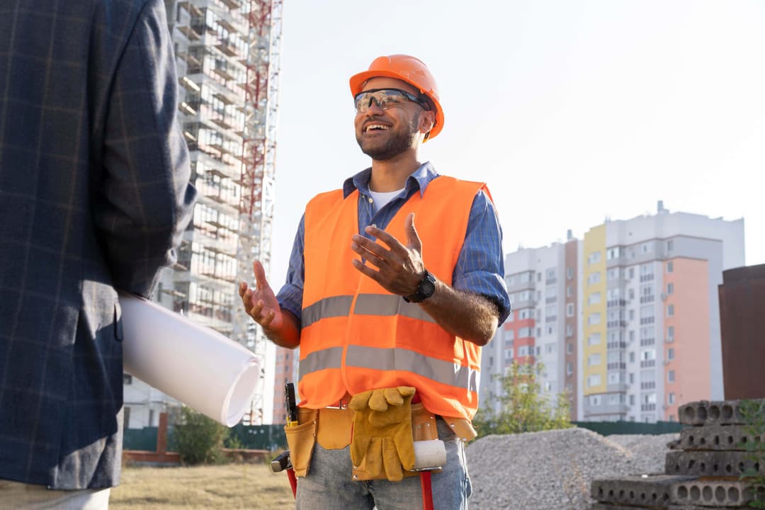 A property developer working on a project